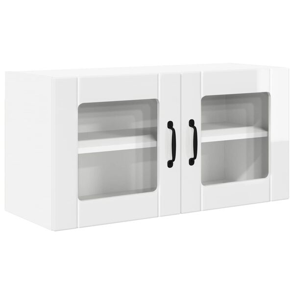 vidaXL Mobile da cucina con lo scaffale Bianco Lucido 80 x 31 x 40 cm