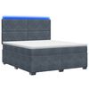 vidaXL Letto box spring con materasso Grigio Scuro 140 x 200 cm
