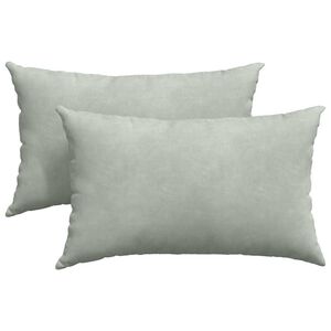 vidaXL Cuscini da Divano 2 pcs Grigio chiaro 50 x 30 cm