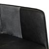 vidaXL Poltrona Wingback Nera e Grigia in Vera Pelle
