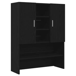vidaXL Mobile per Lavatrice Rovere Nero 70,5x25,5x90 cm