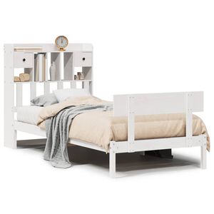 vidaXL Letto con Libreria senza Materasso 75x190 cm in Legno Pino