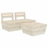 vidaXL Set Divani da Giardino su Pallet 3 pz in Legno Abete Impregnato