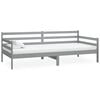 vidaXL Divano Letto con Materasso 90x200 cm Grigio in Legno di Pino