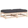 vidaXL Poggiapiedi da Giardino con Cuscini 2 pz Legno Massello di Pino