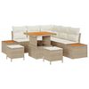 vidaXL Set Divano da Giardino con cuscino 8 pcs Beige e Crema