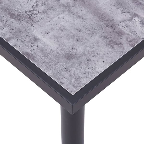 vidaXL Tavolo da Pranzo Nero e Grigio Cemento 180x90x75 cm in MDF