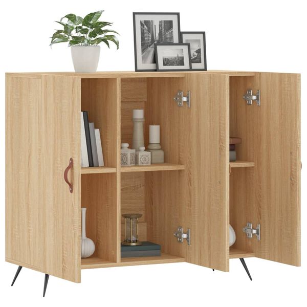 vidaXL Credenza Rovere Sonoma 90x34x80 cm in Legno Multistrato