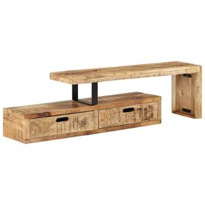 vidaXL Mobile TV (118-200)x30x40 cm in legno massello di mango