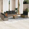 vidaXL Set Divano da Giardino 8 pz con Cuscini Grigio in Polyrattan