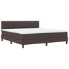 vidaXL Letto a molle con materasso Marrone Scuro 180 x 200 cm Tessuto
