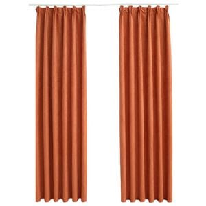 vidaXL Tende Oscuranti con Ganci 2 pz Ruggine 140x245 cm