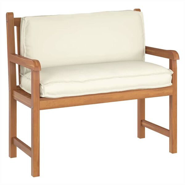 vidaXL Cuscino per schienale pallet con cuscino Crema 120 x 40 x 12 cm