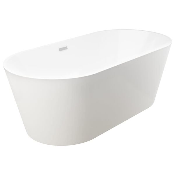 vidaXL Vasca da Bagno Indipendente con Rubinetto 220 L 99,5 cm Argento