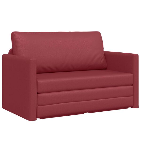 vidaXL Divano letto 110cm Rosso Vino Pelle Artificiale