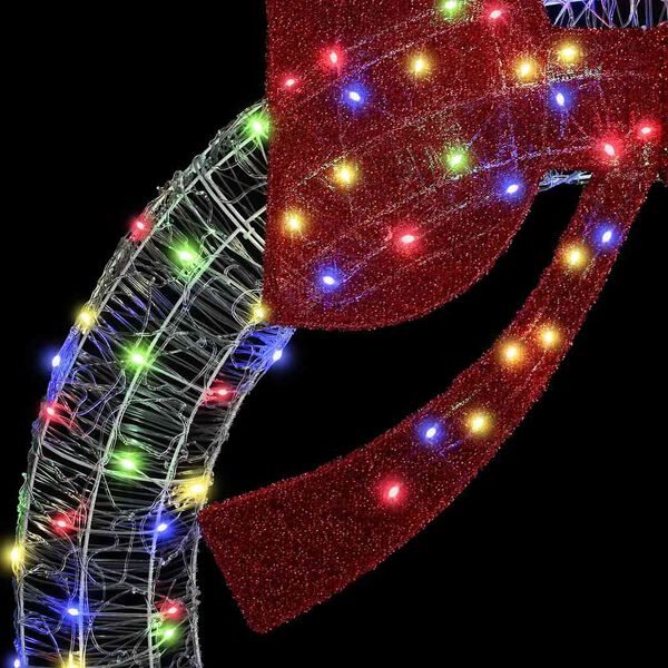 vidaXL Ghirlanda con 80 LED Multicolore 90 cm Acrilico