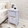 vidaXL Comodino da Notte Set 2 pz in Legno Bianco