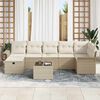 vidaXL Set Divano da Giardino 8 pcs Beige e Crema polyrattan