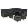 vidaXL Set Divani da Giardino 4 pz con Cuscini in Polyrattan Grigio