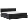vidaXL Letto con contenitore e LED Nero 200 x 200 cm Pelle Sintetica