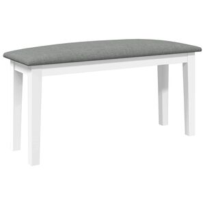 vidaXL Panca 90 cm Bianco in Legno Massello di Hevea