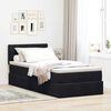 vidaXL Struttura Letto Pouf con Materasso Nero 100x200 cm Velluto