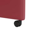 vidaXL Sedie da Pranzo con Ruote 2 pcs Rosso vino 57 x 66 x 94 cm