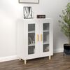 vidaXL Credenza 69,5x34x90 cm in Legno Multistrato Bianco Lucido