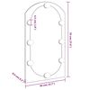 vidaXL Specchio con Luci LED 70x40 cm Forma ad Arco in Vetro