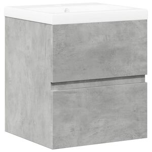 vidaXL Set Mobili da Bagno 2 pz Grigio Cemento in Legno Multistrato