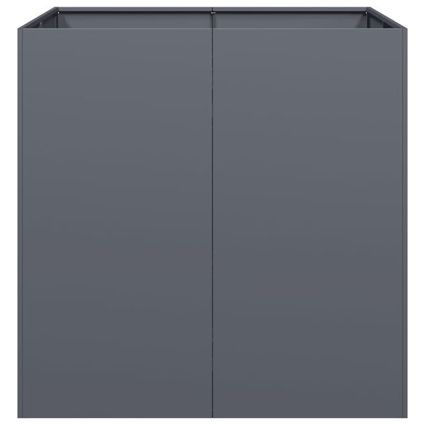 vidaXL Fioriera Antracite 80x80x80 cm in Acciaio