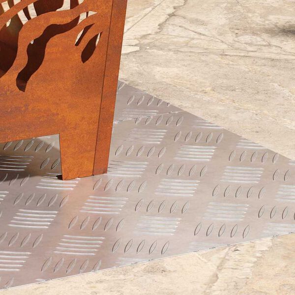 vidaXL Gradini per Scale 2 pcs Argento 70 x 40 cm Alluminio