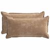 vidaXL Federa 2 pz HOUTEN Marrone 40 x 80 cm Tessuto Chenille