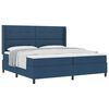 vidaXL Letto a molle con cuscino con testiera Blu 200 x 200 cm Tessuto