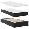 vidaXL Letto con contenitore e LED Nero 200 x 200 cm Pelle Sintetica