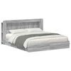 vidaXL Telaio del letto con storage Sonoma grigio 180 x 200 cm