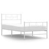 vidaXL Giroletto con Testiera e Pediera Metallo Bianco 107x203 cm