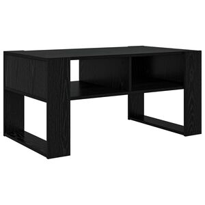 vidaXL Tavolino da salotto Rovere Nero 92 x 53 x 45 cm
