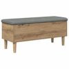 vidaXL Panchina con Cuscino Rovere Artigianale 102 x 42 x 46 cm