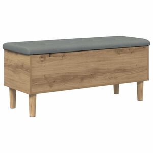 vidaXL Panchina con Cuscino Rovere Artigianale 102 x 42 x 46 cm