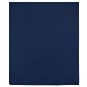 vidaXL Lenzuolo con Angoli Jersey Blu Marino 90x200 cm Cotone