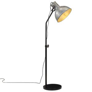 vidaXL Lampada da Terra 25 W Argento Vintage 30x30x90-150 cm E27