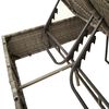 vidaXL Lettino Prendisole Cuscini e Parasole Grigio Chiaro Polyrattan