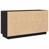 vidaXL Credenza Rovere Nero 102 x 35 x 55 cm Legno multistrato