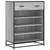 vidaXL Scarpiera Grigio Sonoma 75x38x97,5 cm Legno Multistrato Metallo