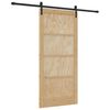 vidaXL Porta scorrevole Marrone 93 x 202 cm Pino massello