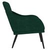 vidaXL Poltrona Verde Scuro 63x76x80 cm Velluto