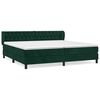 vidaXL Giroletto a Molle con Materasso Verde Scuro 200x200 cm Velluto