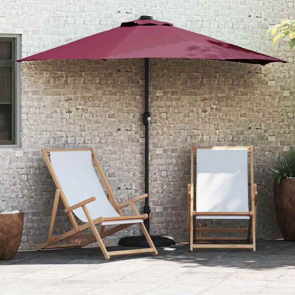 vidaXL Ombrello da giardino Rosso Bordeaux 294 x 150 x 224 cm