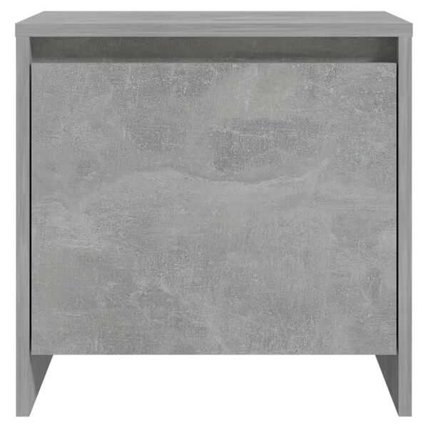 vidaXL Comodino Grigio Cemento 45x34x44,5 cm in Truciolato